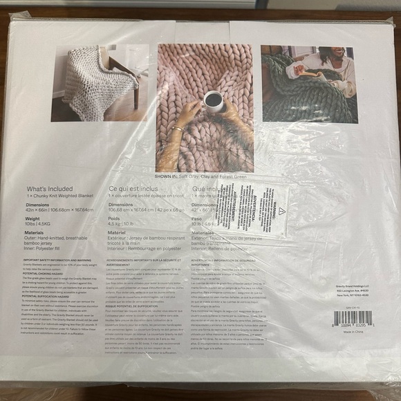 NWT Gravity Chunky Knit Weighted Blanket - Picture 7 of 8